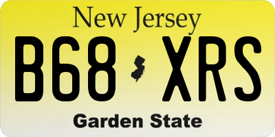 NJ license plate B68XRS