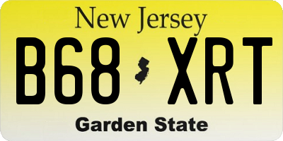 NJ license plate B68XRT