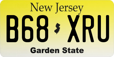 NJ license plate B68XRU