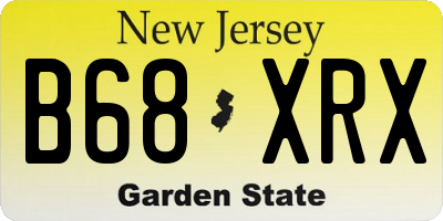 NJ license plate B68XRX