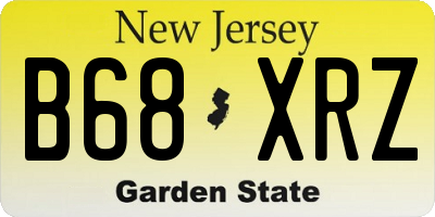 NJ license plate B68XRZ