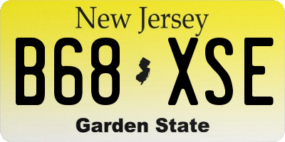 NJ license plate B68XSE