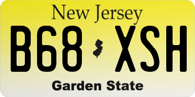 NJ license plate B68XSH