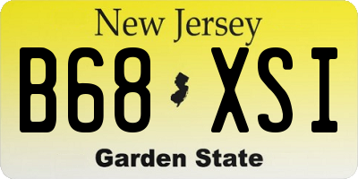 NJ license plate B68XSI