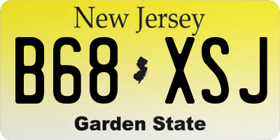 NJ license plate B68XSJ
