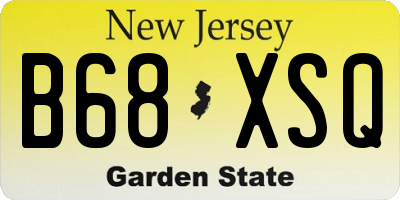 NJ license plate B68XSQ