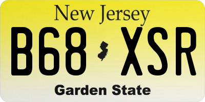 NJ license plate B68XSR