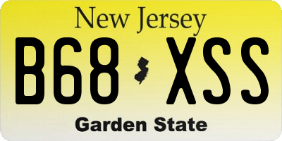 NJ license plate B68XSS