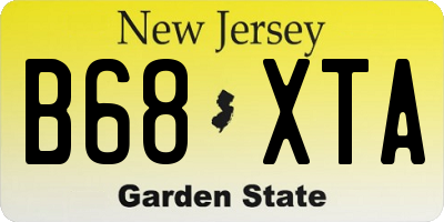 NJ license plate B68XTA