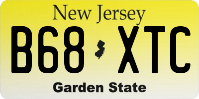 NJ license plate B68XTC