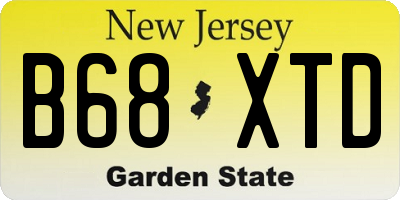 NJ license plate B68XTD