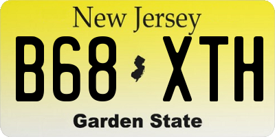 NJ license plate B68XTH