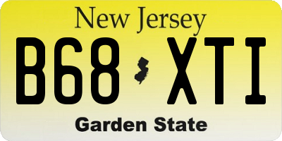 NJ license plate B68XTI