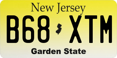 NJ license plate B68XTM