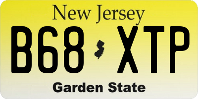 NJ license plate B68XTP