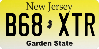 NJ license plate B68XTR