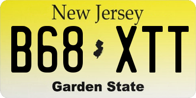 NJ license plate B68XTT
