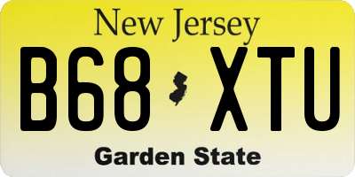 NJ license plate B68XTU