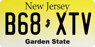 NJ license plate B68XTV