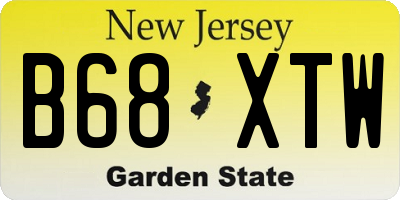 NJ license plate B68XTW