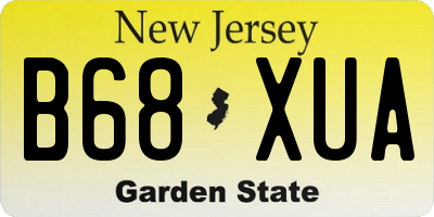 NJ license plate B68XUA