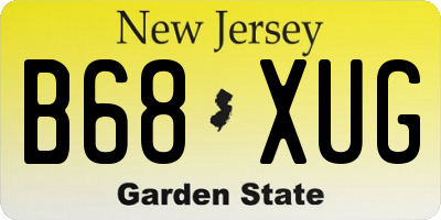 NJ license plate B68XUG