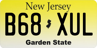 NJ license plate B68XUL