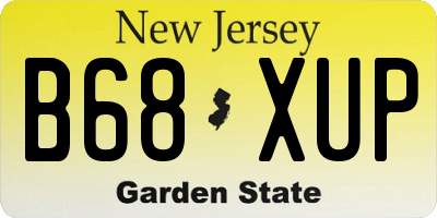 NJ license plate B68XUP