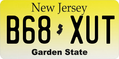 NJ license plate B68XUT