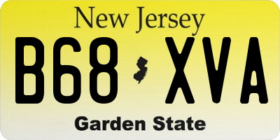 NJ license plate B68XVA