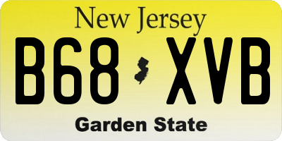 NJ license plate B68XVB