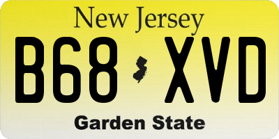 NJ license plate B68XVD