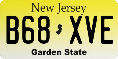 NJ license plate B68XVE