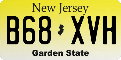 NJ license plate B68XVH