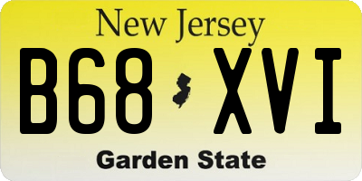 NJ license plate B68XVI