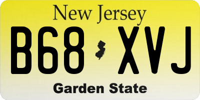 NJ license plate B68XVJ