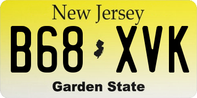 NJ license plate B68XVK