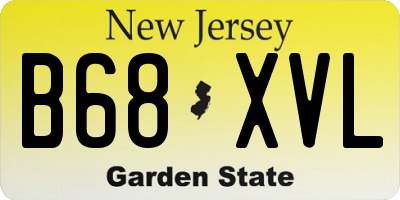 NJ license plate B68XVL