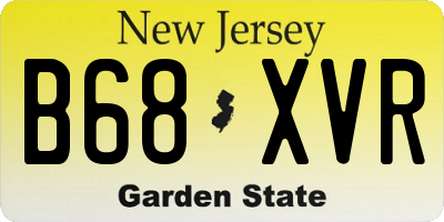 NJ license plate B68XVR