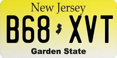 NJ license plate B68XVT