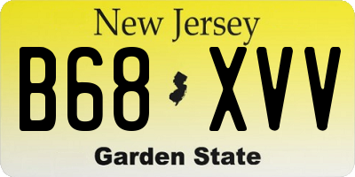 NJ license plate B68XVV