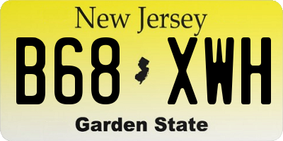 NJ license plate B68XWH