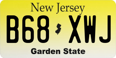 NJ license plate B68XWJ