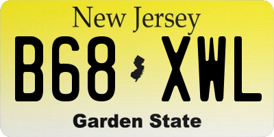 NJ license plate B68XWL