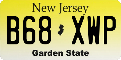 NJ license plate B68XWP