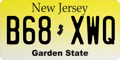 NJ license plate B68XWQ