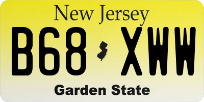 NJ license plate B68XWW