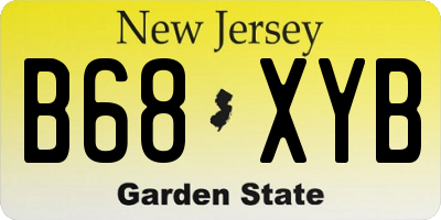 NJ license plate B68XYB