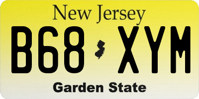 NJ license plate B68XYM