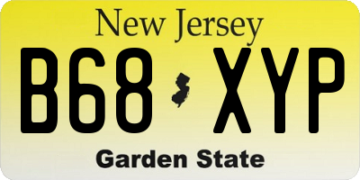NJ license plate B68XYP